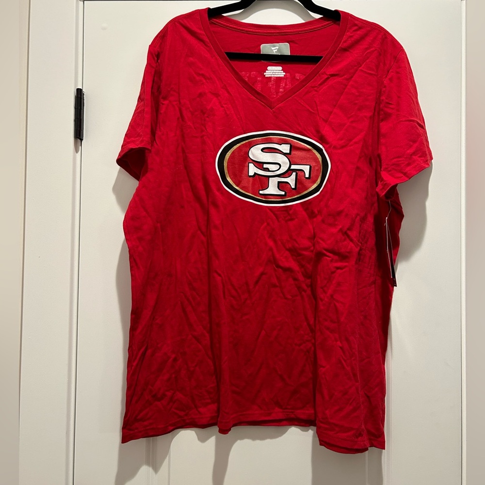 Christian McCaffrey San Francisco 49ers Fanatics Name & Number V-Neck T-Shirt - Picture 2 of 7
